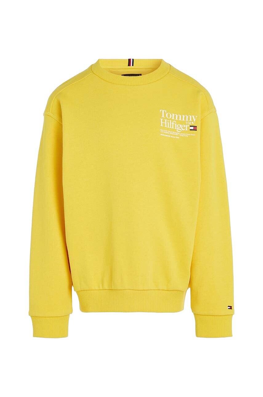 

Дитяча кофта Tommy Hilfiger колір жовтий з принтом