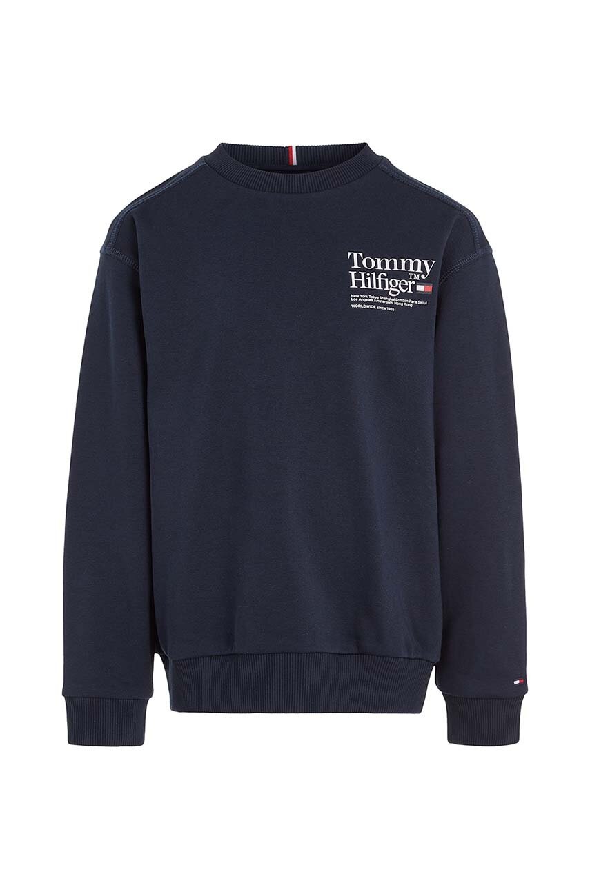 

Детская кофта Tommy Hilfiger цвет синий с принтом