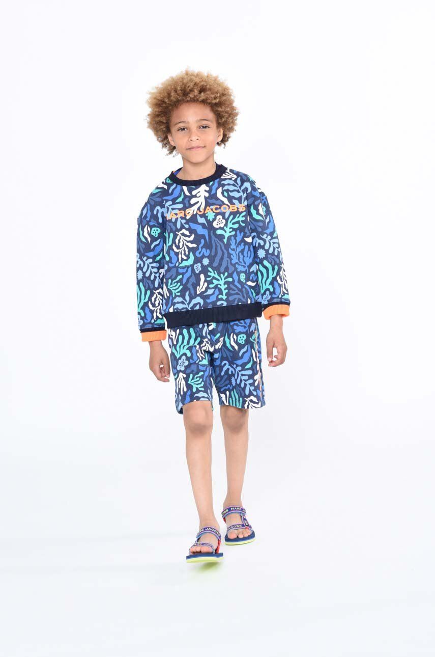 Dětská mikina Marc Jacobs tmavomodrá barva, vzorovaná - námořnická modř -  87 % Bavlna