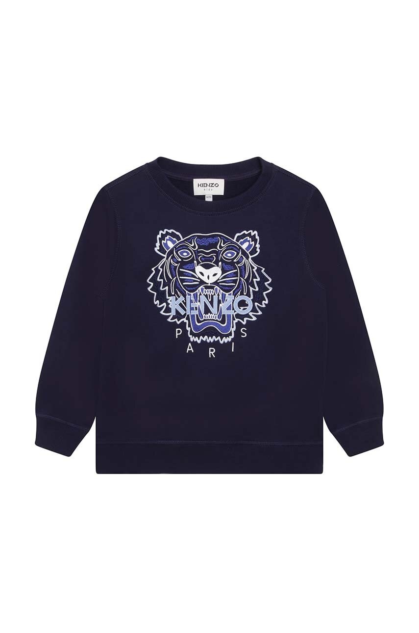 Kenzo Kids hanorac de bumbac pentru copii culoarea albastru marin, cu imprimeu