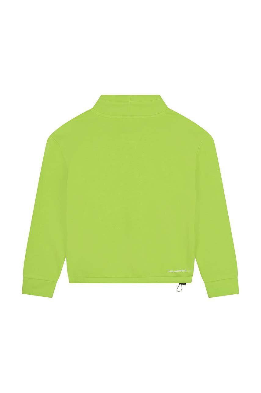 Karl Lagerfeld Bluza Copii Culoarea Verde, Cu Imprimeu