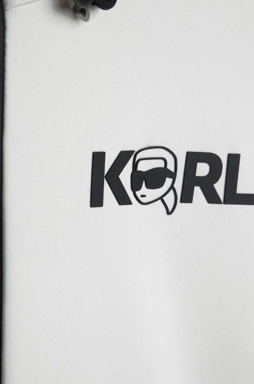 Karl Lagerfeld Bluza Copii Culoarea Bej, Cu Imprimeu