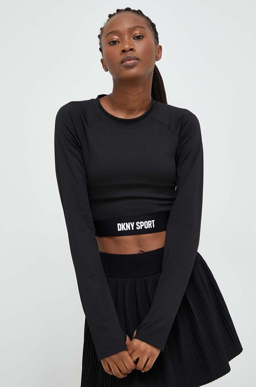 

Блуза с дълги ръкави Dkny в черно, Черен