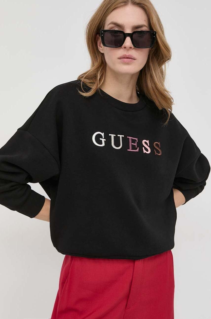 

Кофта Guess женская цвет чёрный с аппликацией