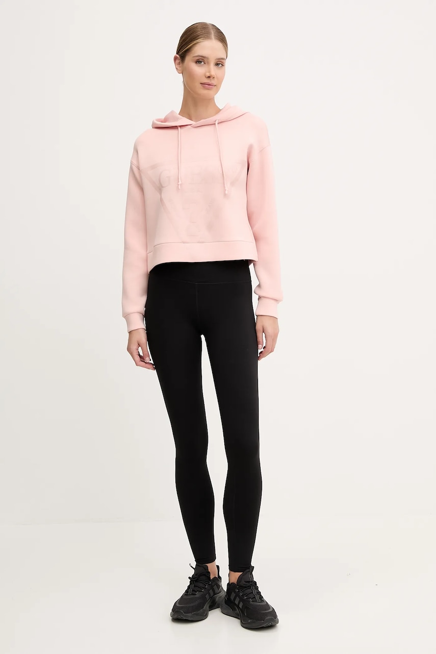 Кофта Guess NEW ALISA цвет розовый с капюшоном с принтом V2YQ08 K7UW2 Кофта Guess NEW ALISA цвет розовый с капюшоном с принтом V2YQ08 K7UW2
