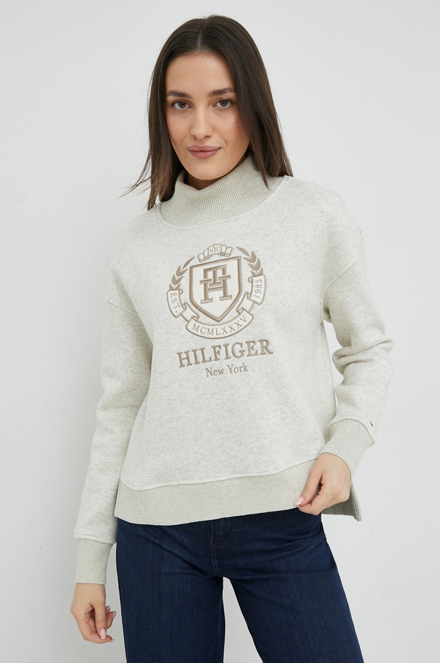 

Кофта Tommy Hilfiger жіноча колір бежевий з аплікацією