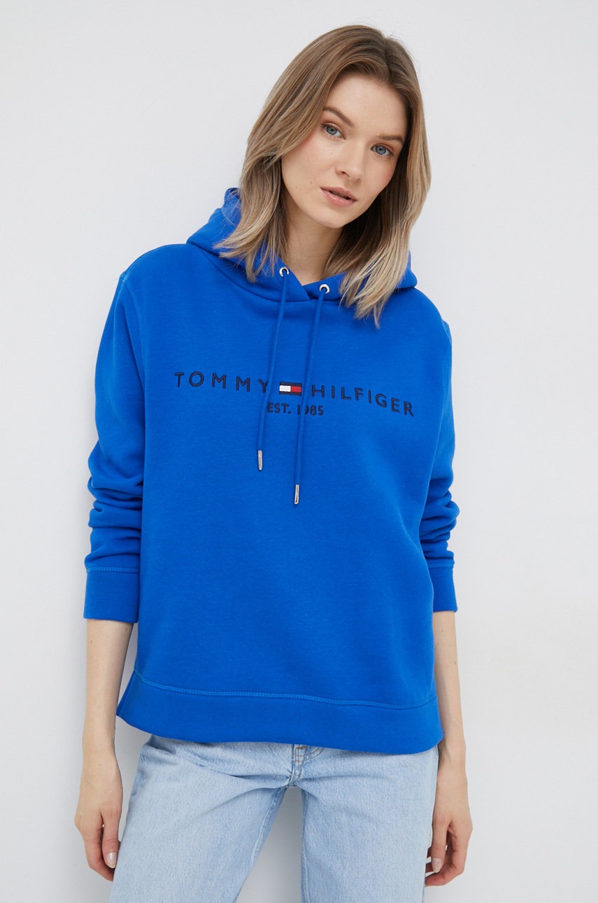 

Кофта Tommy Hilfiger женская с капюшоном с аппликацией