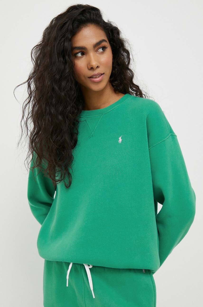 

Кофта Polo Ralph Lauren жіноча колір зелений однотонна