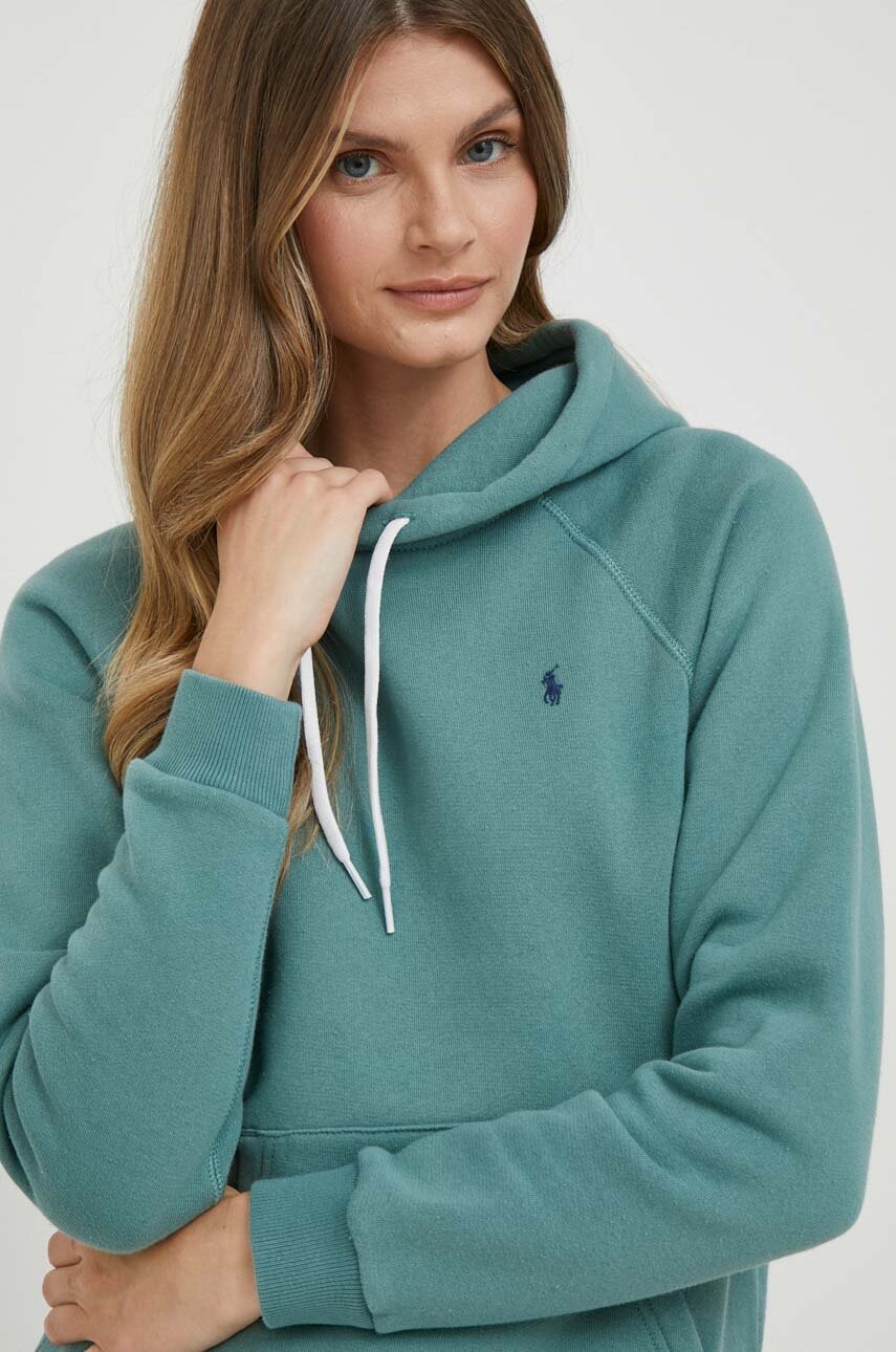 

Суичър Polo Ralph Lauren в жълто с качулка с изчистен дизайн, Зелен