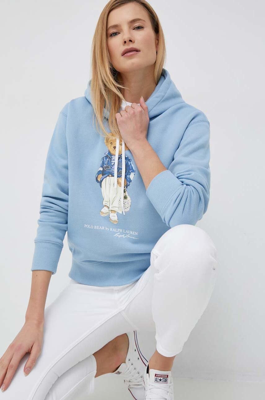 

Кофта Polo Ralph Lauren жіноча з капюшоном з принтом