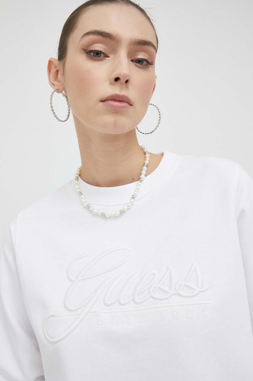 

Кофта Guess женская цвет белый с аппликацией