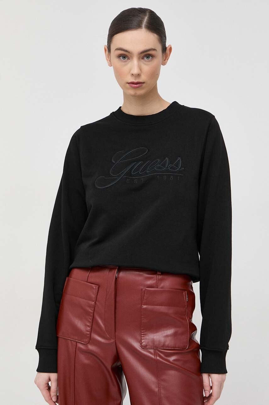 

Кофта Guess женская цвет чёрный с аппликацией