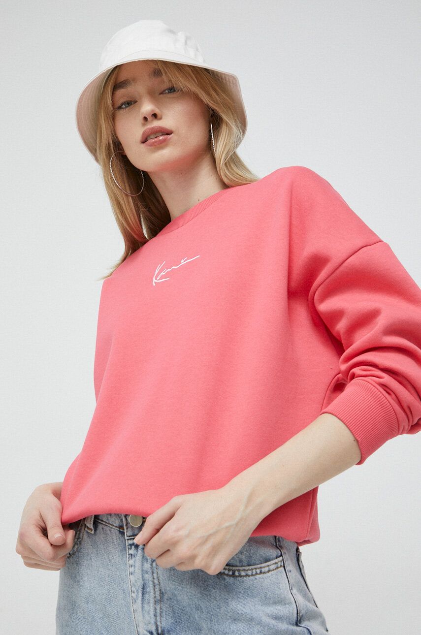 Karl Kani bluza femei, culoarea roz, neted answear.ro