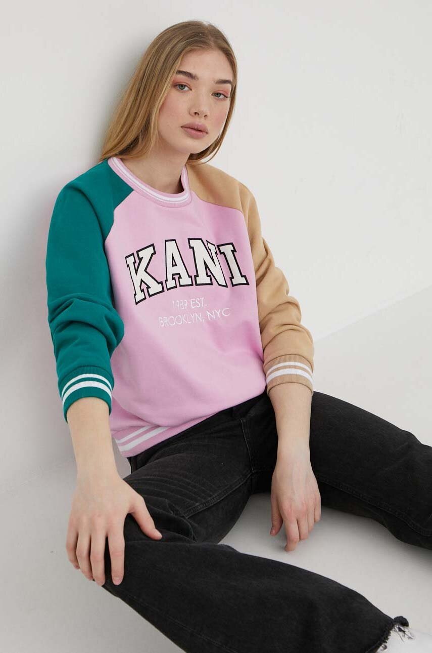 

Кофта Karl Kani женская цвет розовый узор
