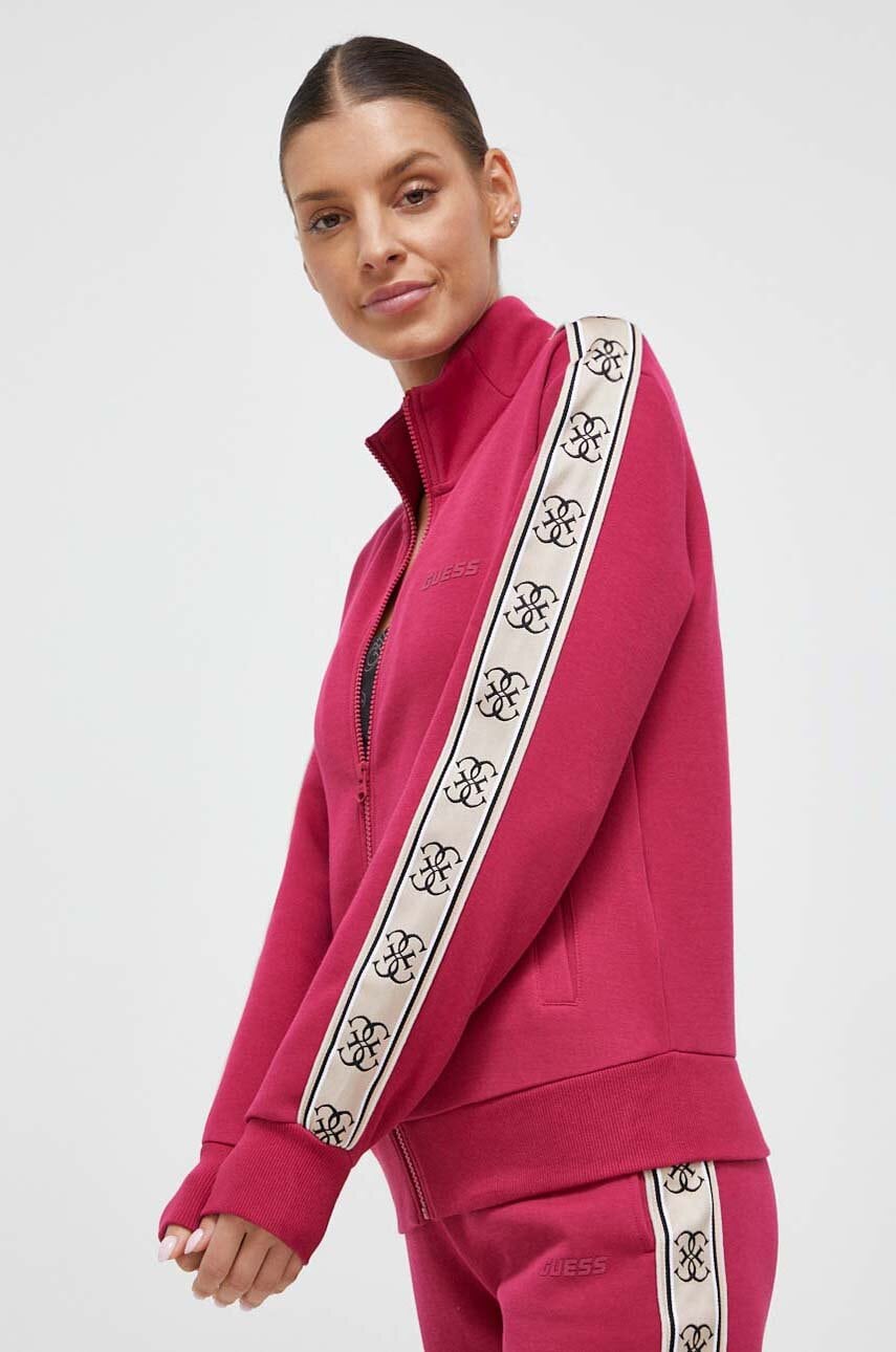 

Кофта Guess жіноча колір рожевий з аплікацією