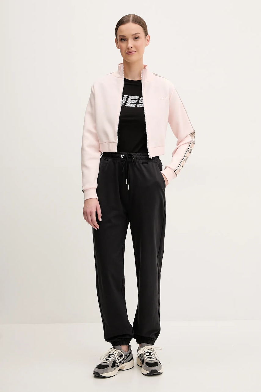 Кофта Guess женская цвет розовый с аппликацией Кофта Guess женская цвет розовый с аппликацией