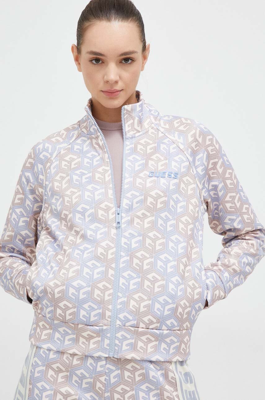 

Суичър Guess в синьо с десен, Син