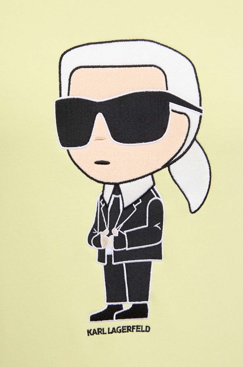 Кофта Karl Lagerfeld жіноча колір жовтий з аплікацією 
