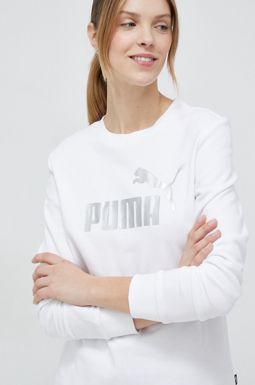 

Суичър Puma в бяло с десен, Бял