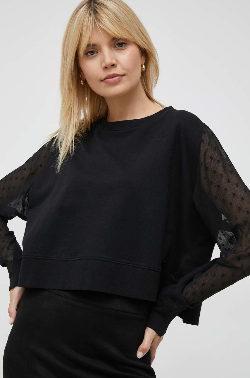 

Суичър Pepe Jeans Lupe в черно с изчистен дизайн, Черен