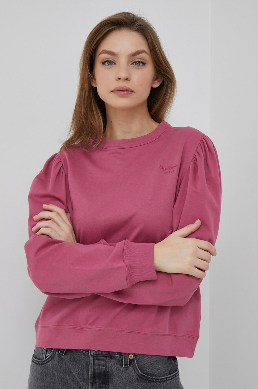 

Бавовняна кофта Pepe Jeans Laetitia жіноча колір рожевий однотонна