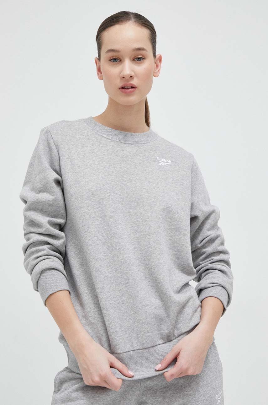 

Кофта Reebok жіноча колір сірий меланж