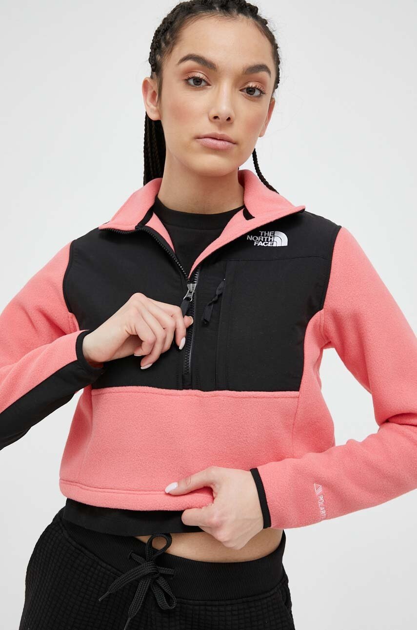 The North Face bluza femei, culoarea roz, modelator