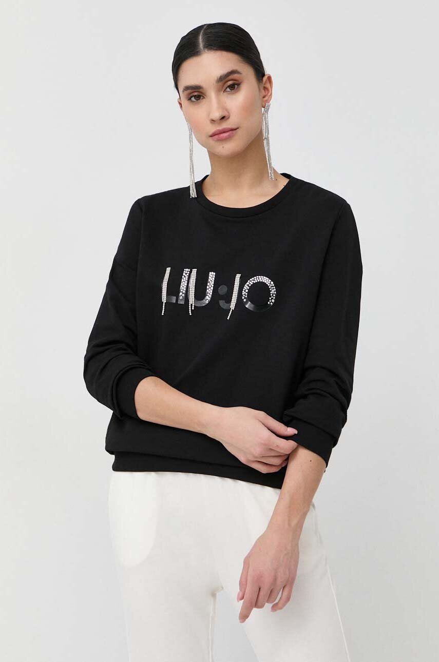 

Кофта Liu Jo жіноча колір чорний з аплікацією