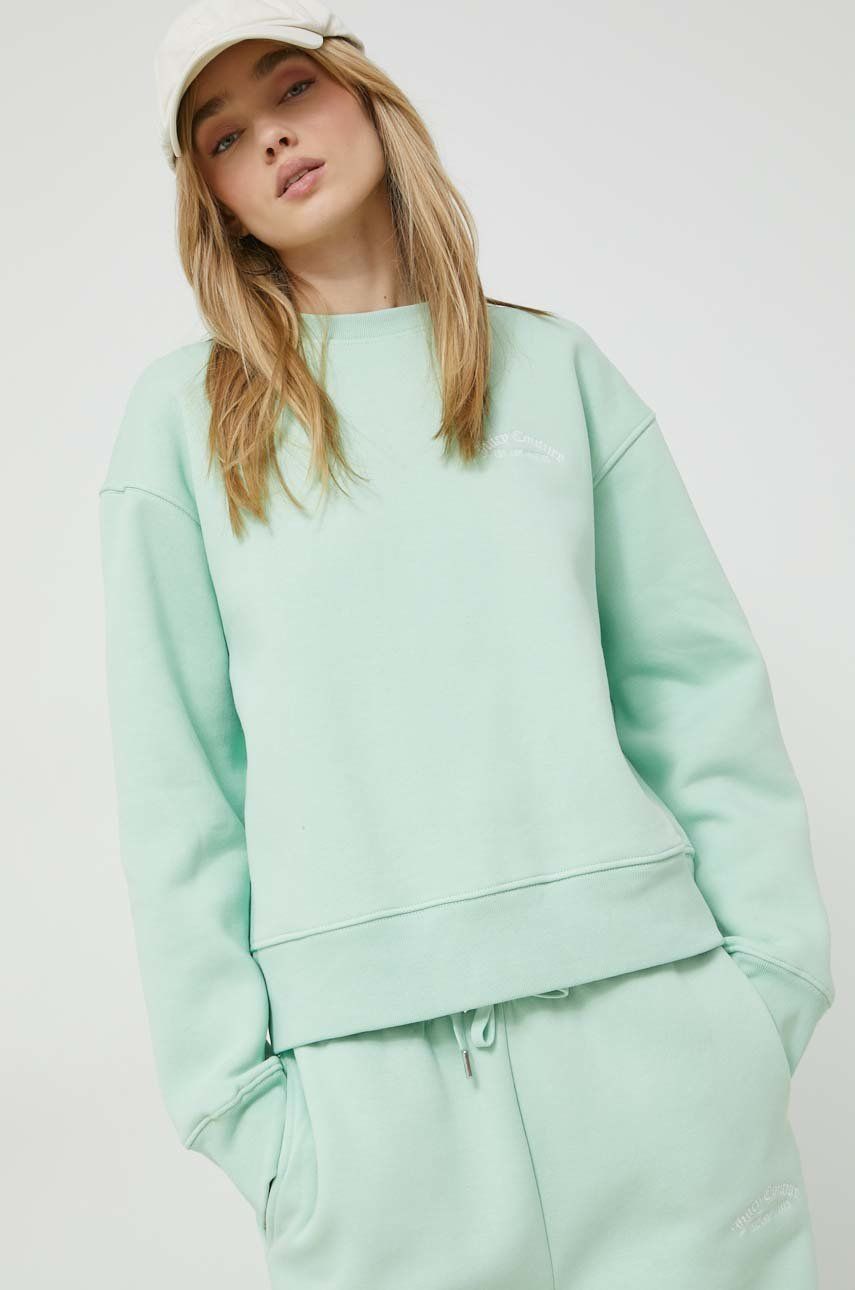 Juicy Couture bluza femei, culoarea verde, cu imprimeu answear.ro