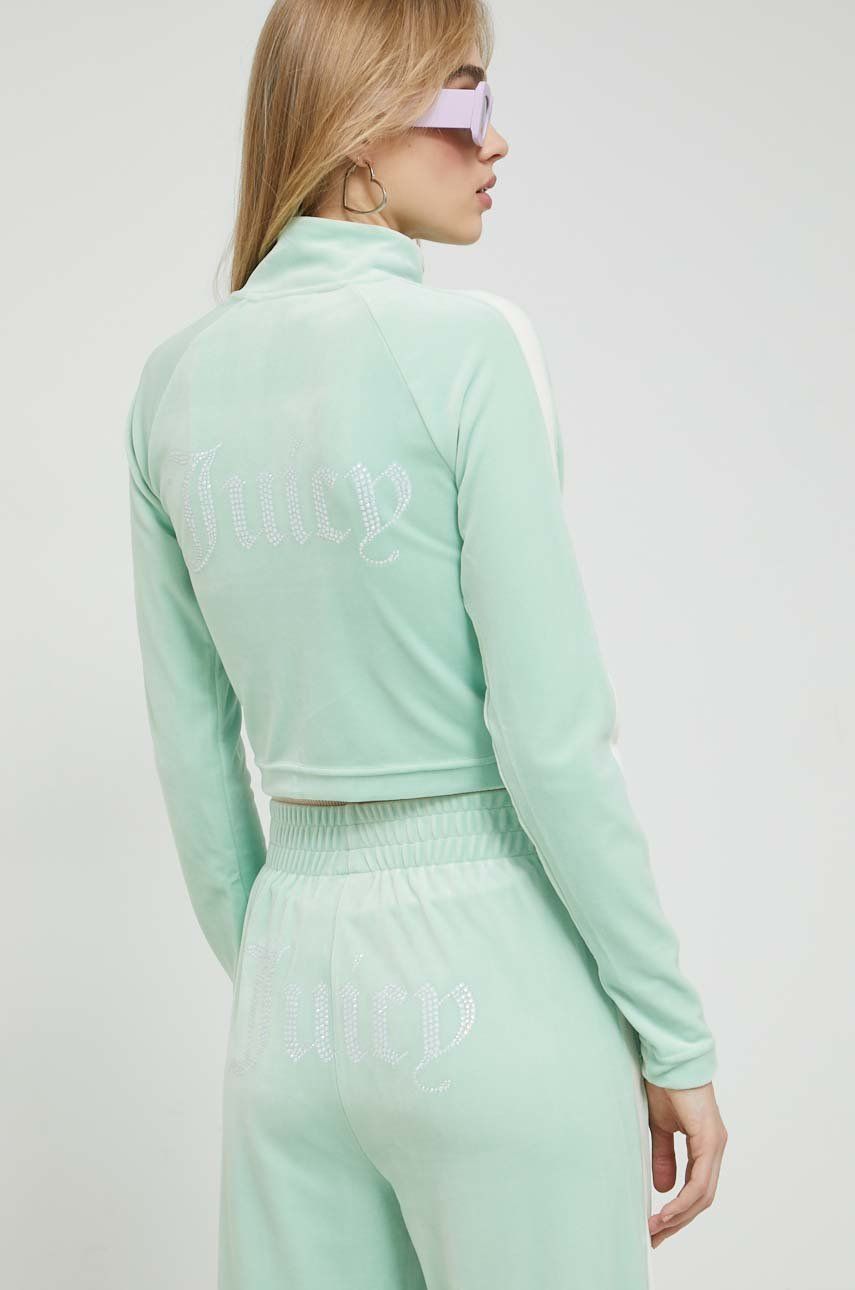 Juicy Couture Bluza Femei, Culoarea Verde, Cu Imprimeu