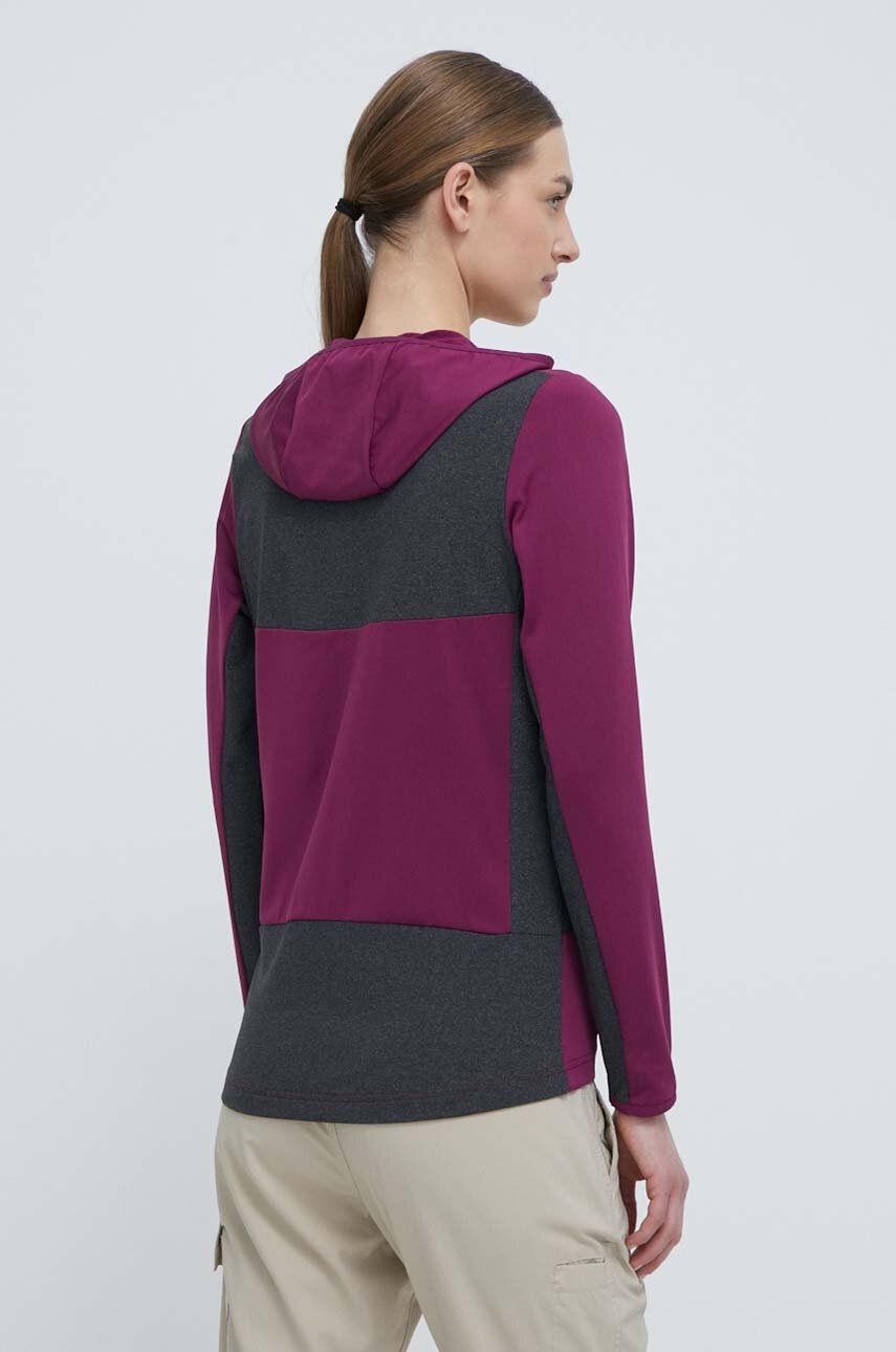 Αθλητική μπλούζα Viking Tacoma χρώμα: μοβ, με κουκούλα φωτογραφία