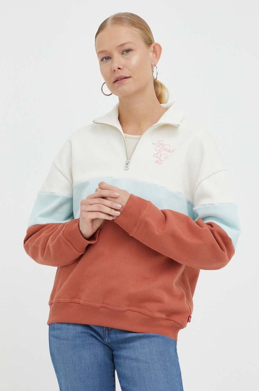 

Памучен суичър Levi's с десен, Многоцветен