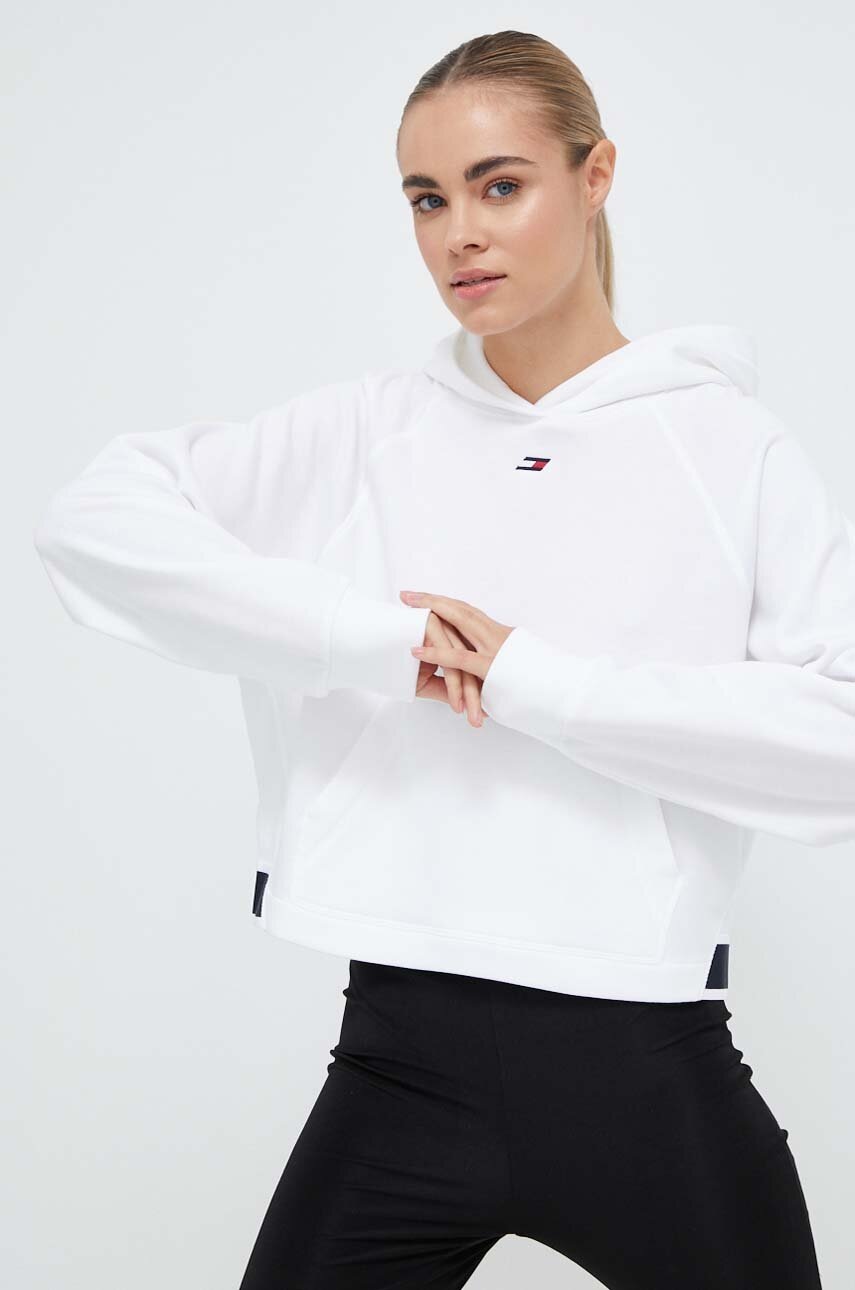 

Кофта Tommy Hilfiger жіноча колір білий з капюшоном з принтом