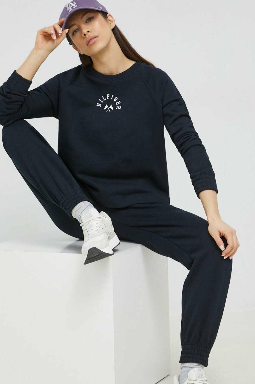 

Кофта Tommy Hilfiger женская цвет синий с аппликацией