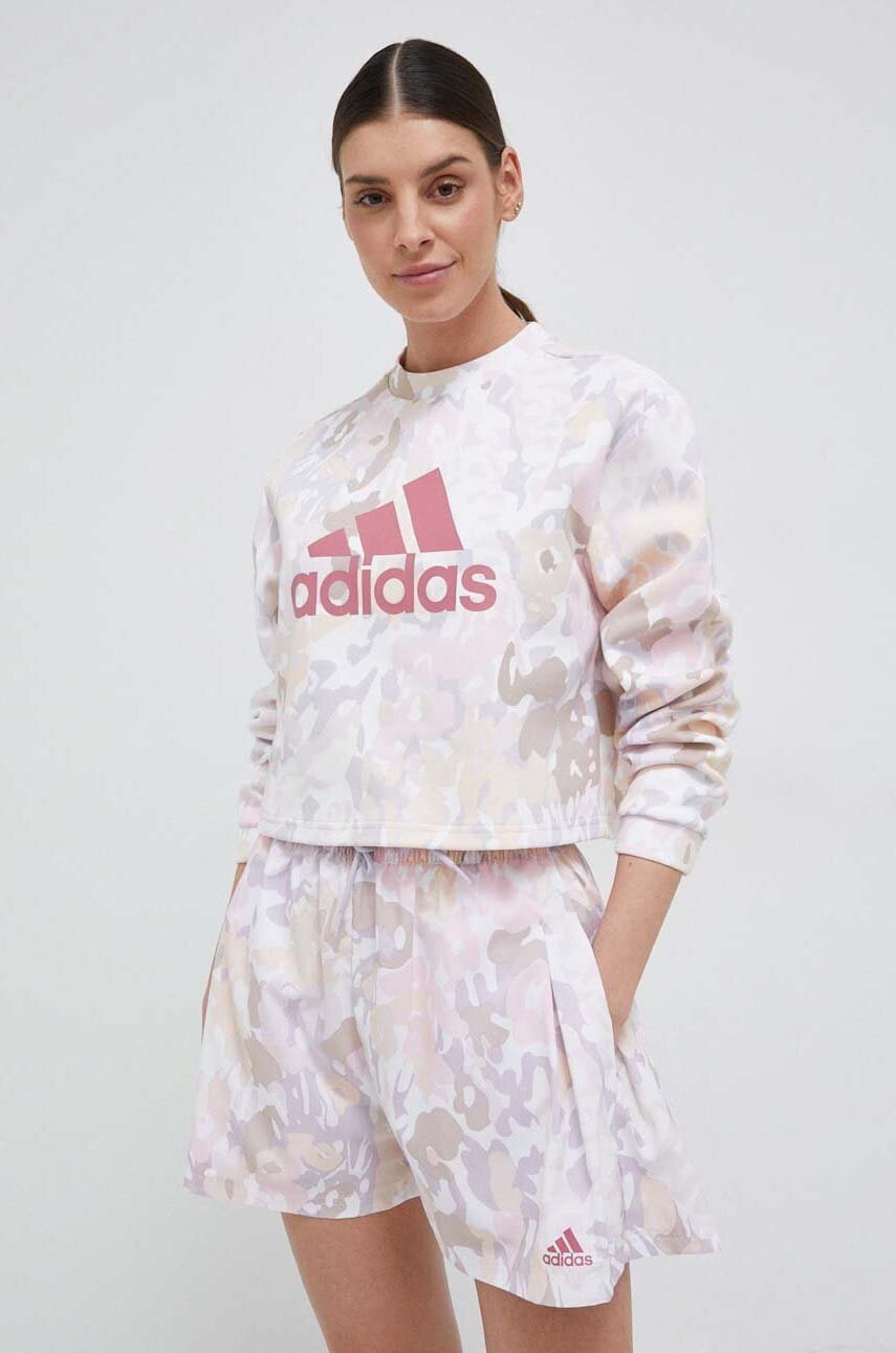 

Кофта adidas женская цвет розовый узор