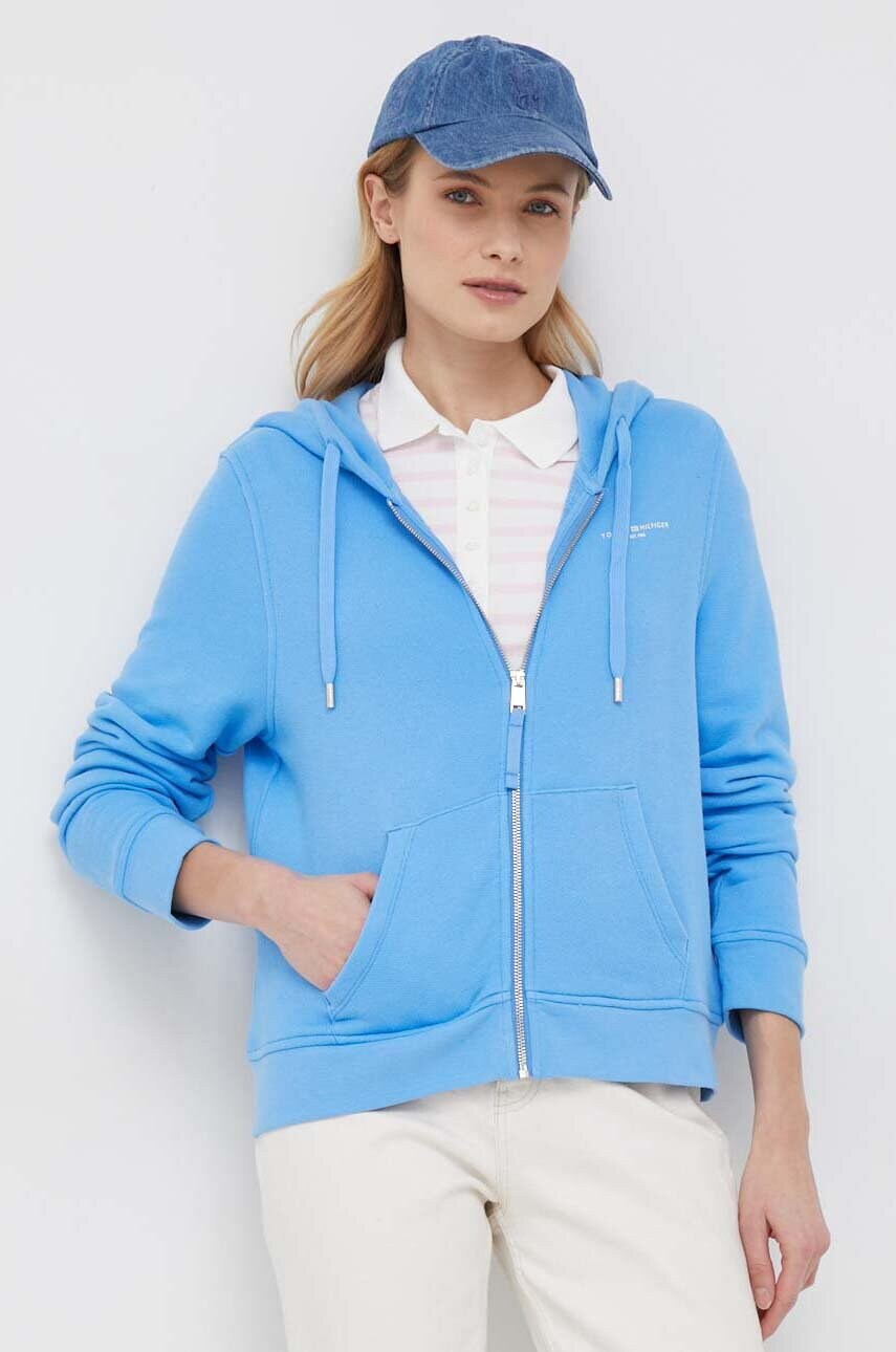

Кофта Tommy Hilfiger женская с капюшоном однотонная