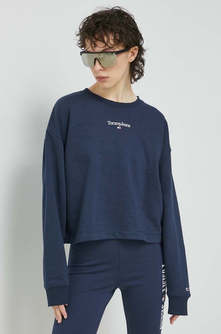 

Кофта Tommy Jeans жіноча колір синій з принтом