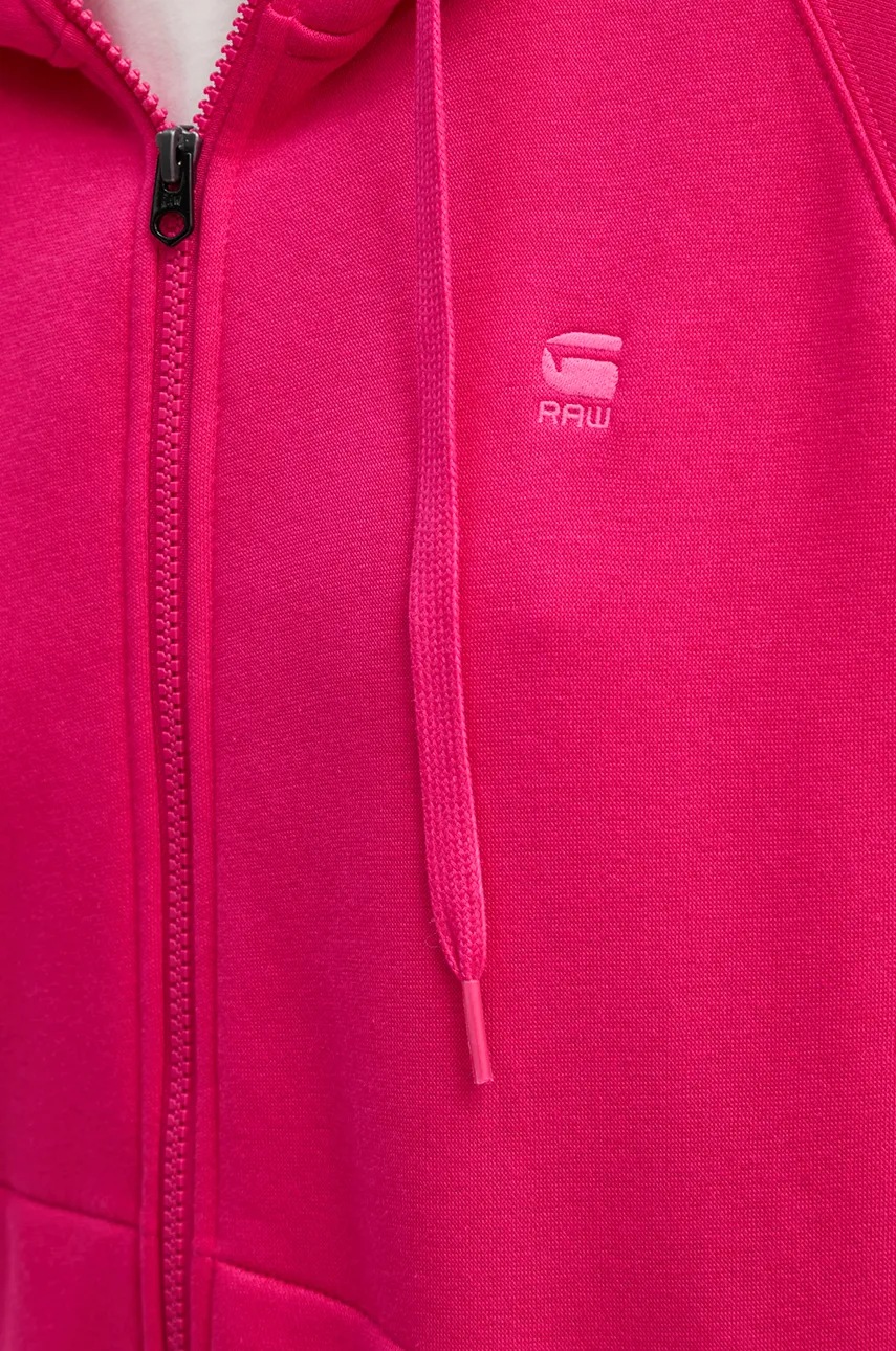 Кофта G-Star Raw жіноча колір рожевий з капюшоном однотонна D22727-C235 