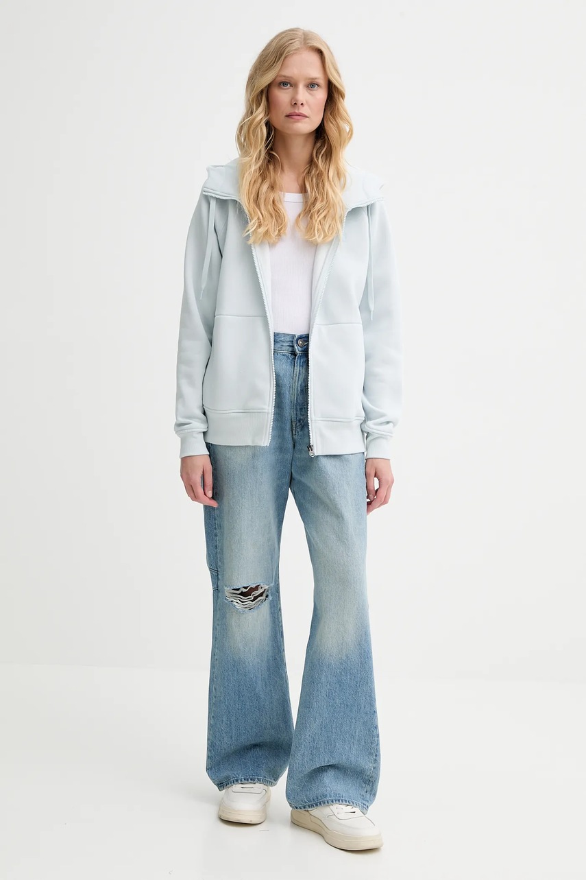 Кофта G-Star цвет серый с капюшоном однотонная D22727-C235