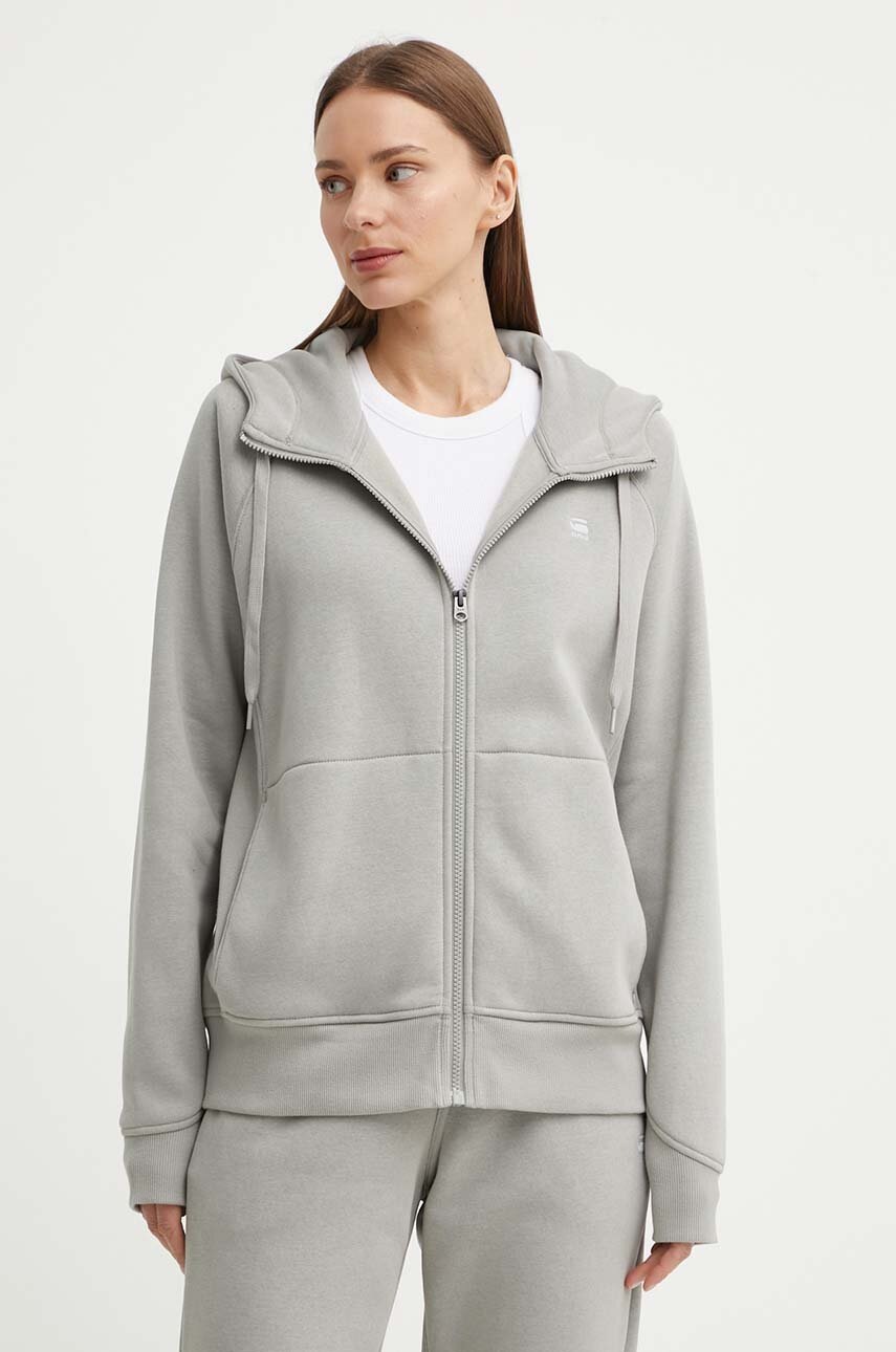 

Суичър G-Star Raw в сиво с качулка с изчистен дизайн D22727-C235, Сив