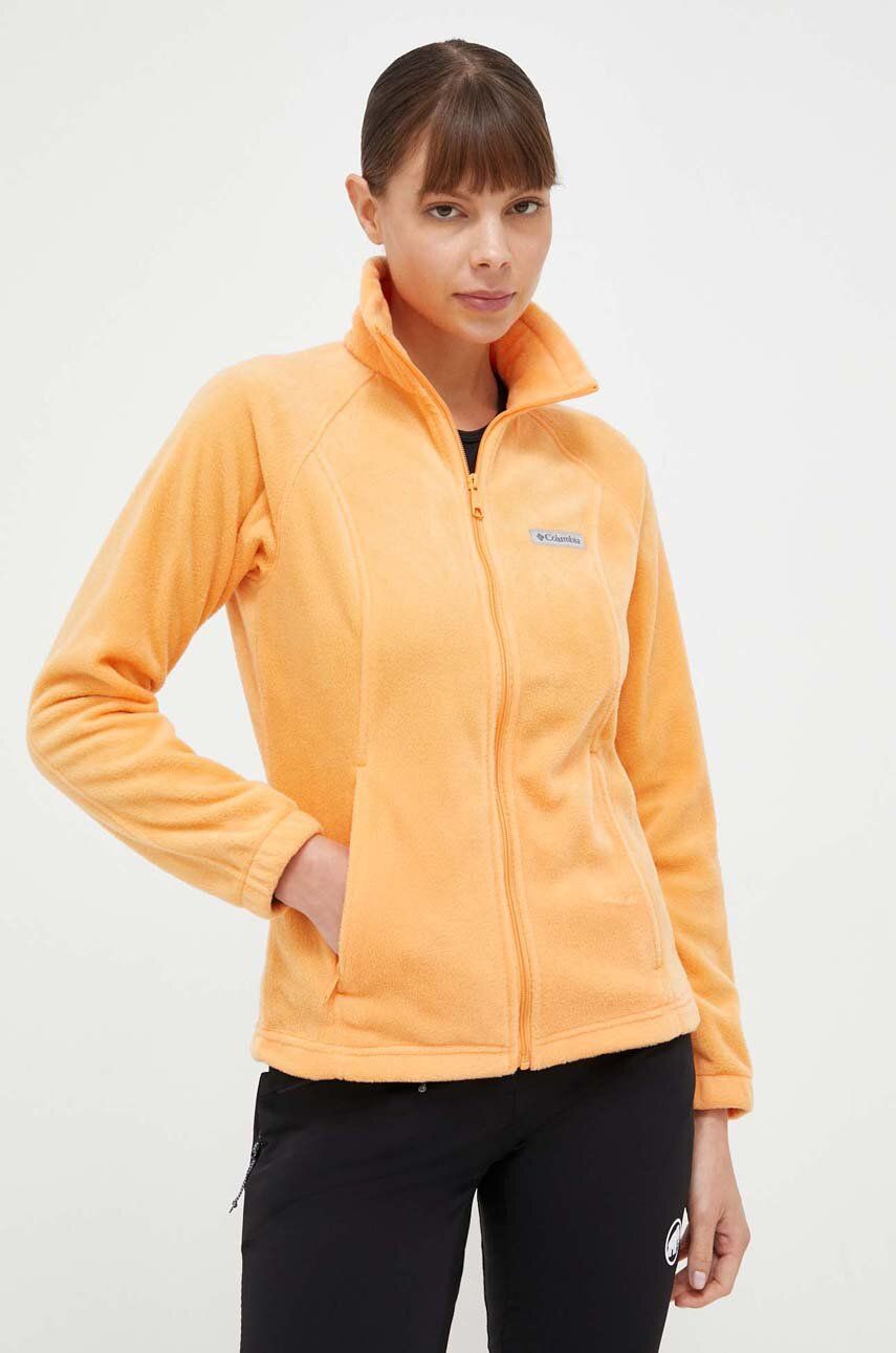 Sportovní mikina Columbia Benton Springs oranžová barva - oranžová - 100 % Polyester