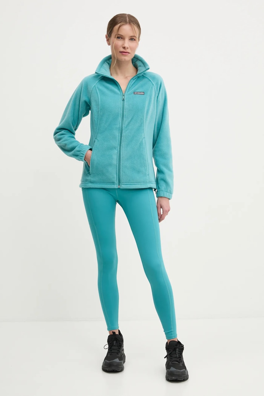 Спортивная кофта Columbia Benton Springs цвет бирюзовый однотонная 1372111 Спортивная кофта Columbia Benton Springs цвет бирюзовый однотонная 1372111