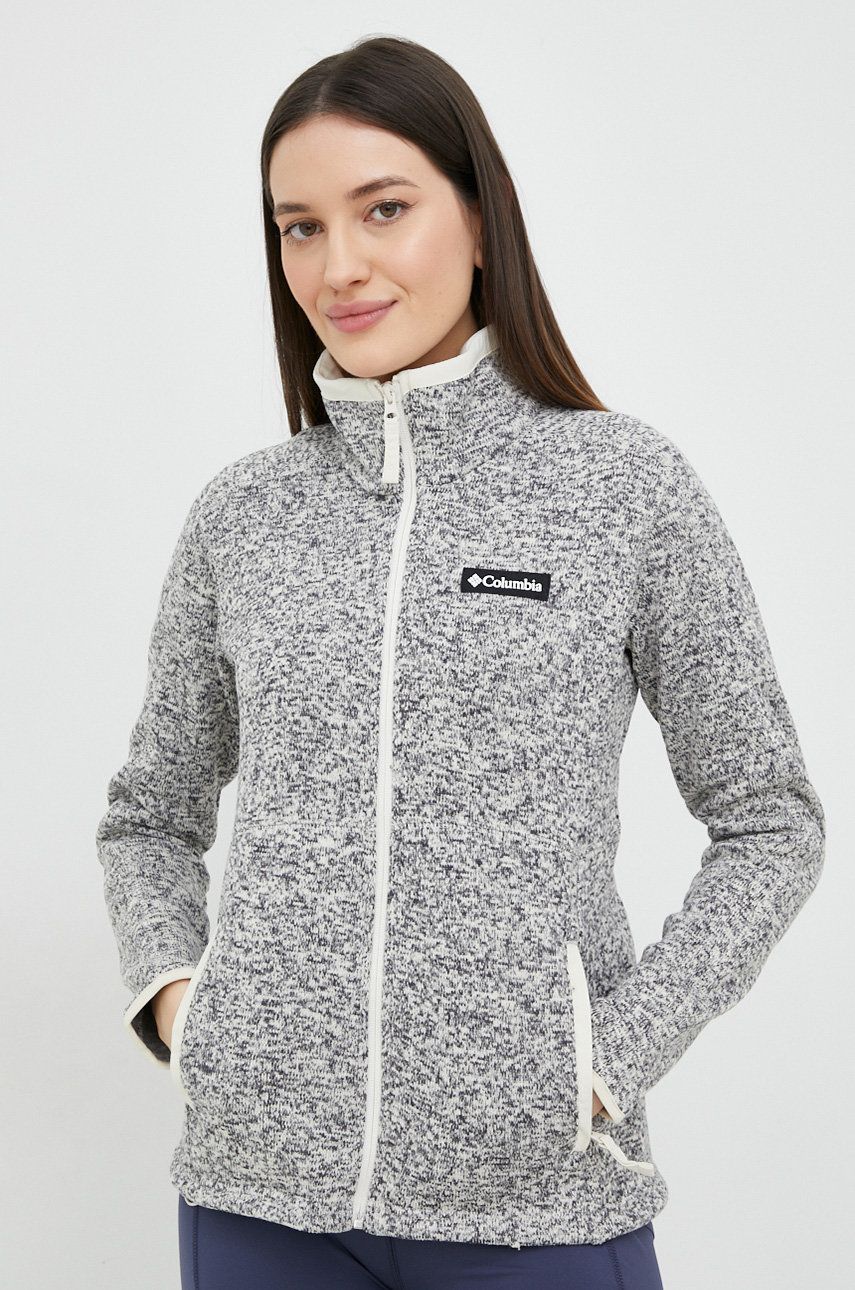 Levně Sportovní mikina Columbia Sweater Weather šedá barva