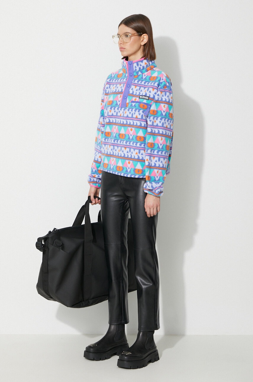 

Спортивная кофта Columbia Helvetia Cropped цвет фиолетовый узор