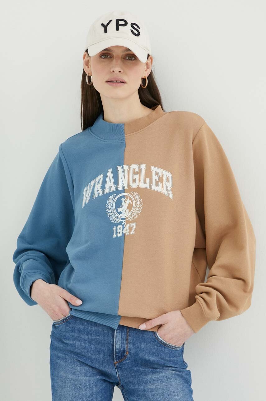 

Суичър Wrangler в синьо с десен, Син