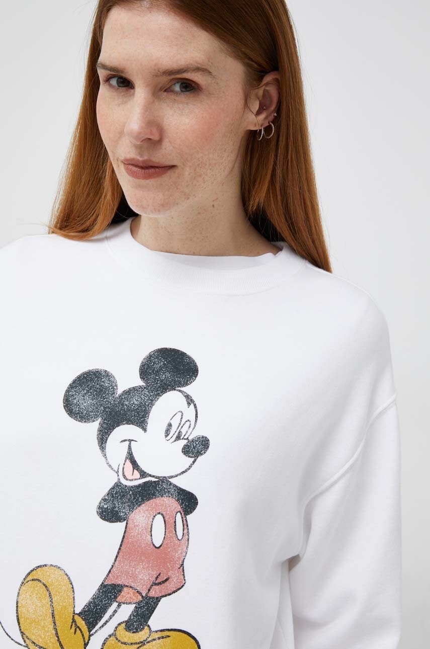 GAP bluza x Disney femei, culoarea alb, cu imprimeu