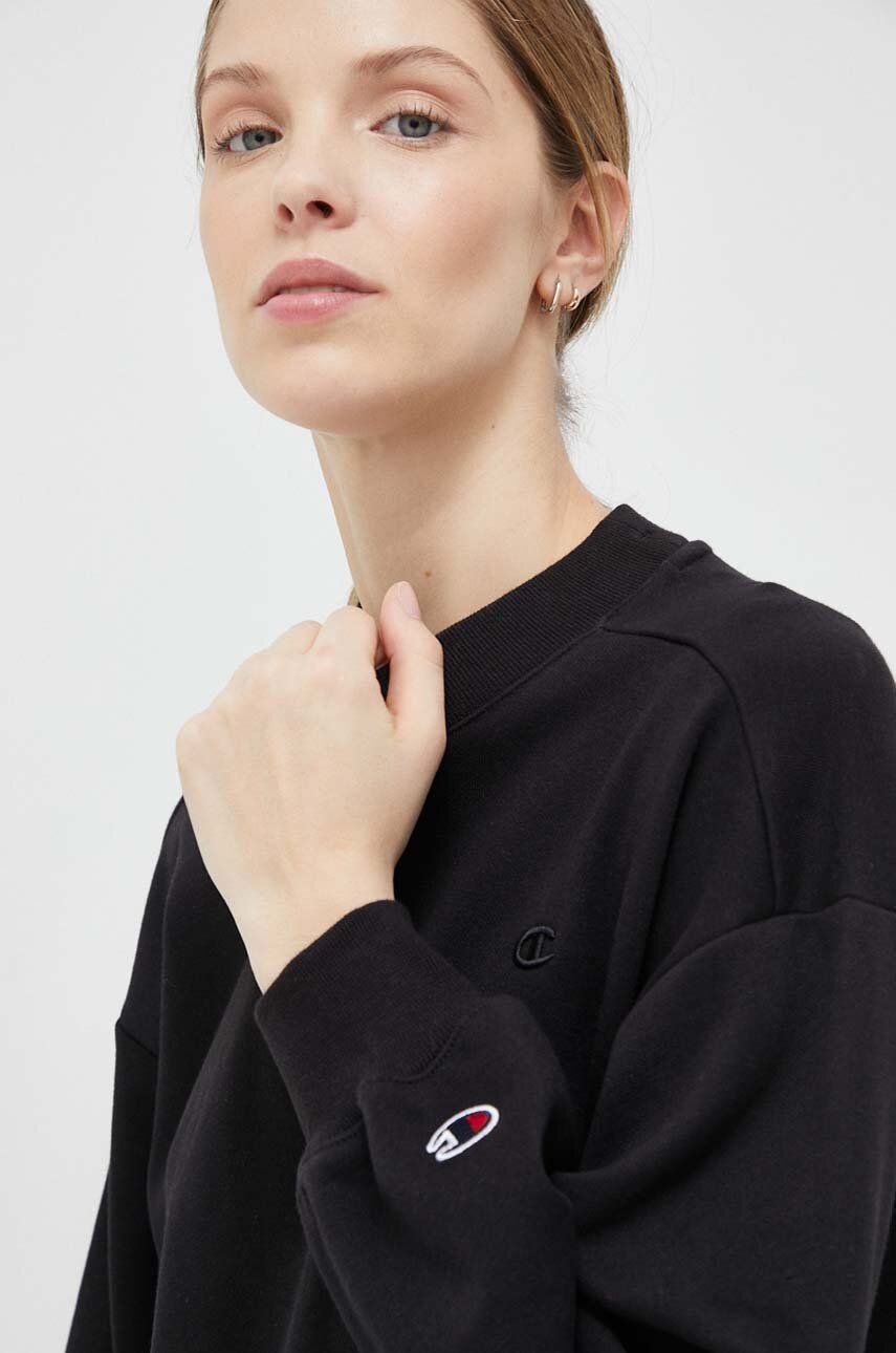 Champion bluza femei, culoarea negru, neted answear.ro