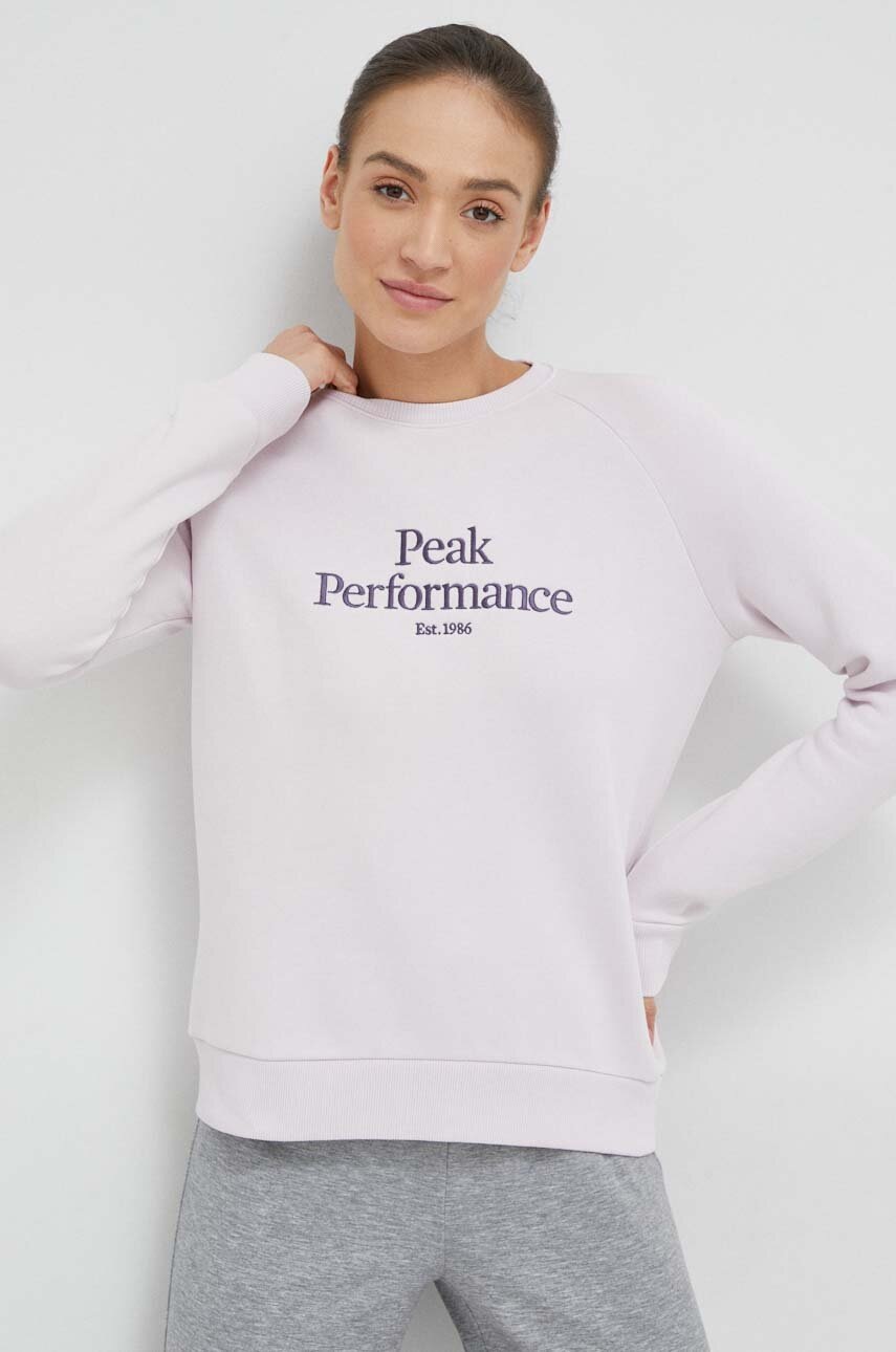 

Суичър Peak Performance в розово с апликация, Розов