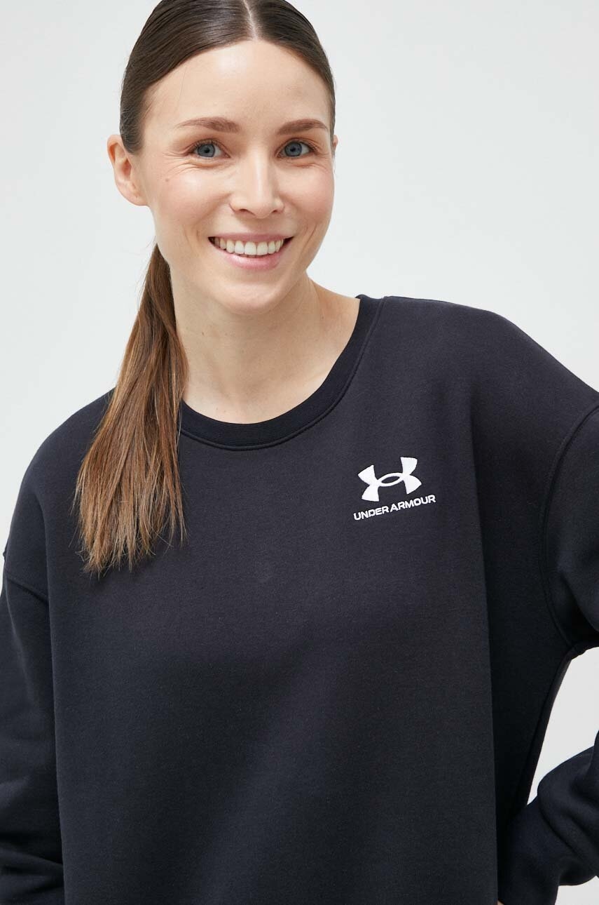Under Armour bluză femei, culoarea negru, neted 1373032-495