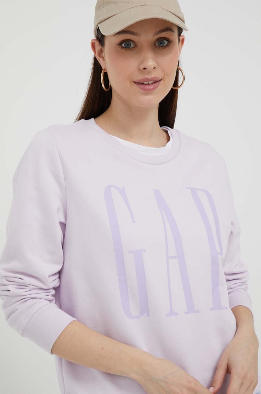 

Суичър GAP в лилаво с принт, Виолетов